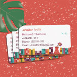 Reading Teacher Bookshelf Standard Business Cards