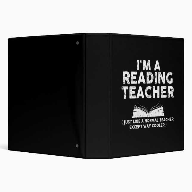 Reading Teacher - I'm A Reading Teacher 3 Ring Binder (Background)