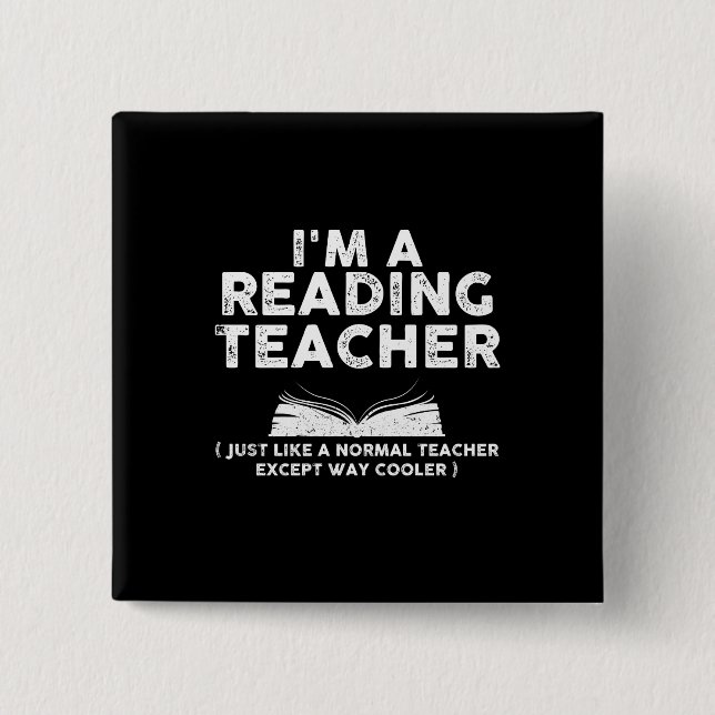Reading Teacher - I'm A Reading Teacher Button (Front)