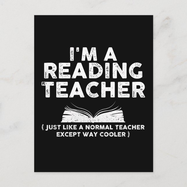 Reading Teacher - I'm A Reading Teacher Postcard (Front)