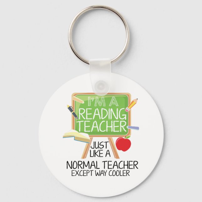 Reading Teacher  Keychain (Front)