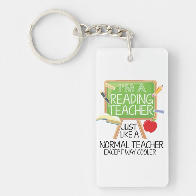 Reading Teacher  Keychain (Front)