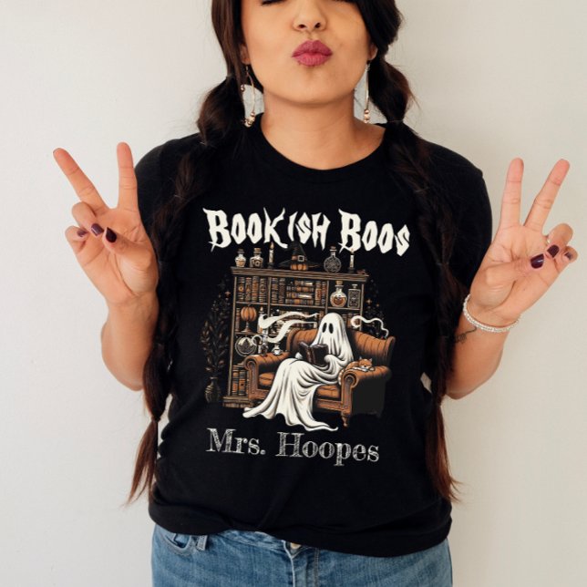 Reading Teacher Librarian Spooky Halloween Costume T-Shirt (Creator Uploaded)