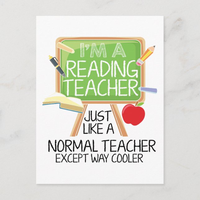 Reading Teacher Postcard (Front)
