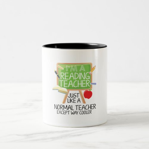 Reading Teacher  Two_Tone Coffee Mug