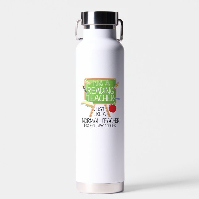 Reading Teacher  Water Bottle (Front)