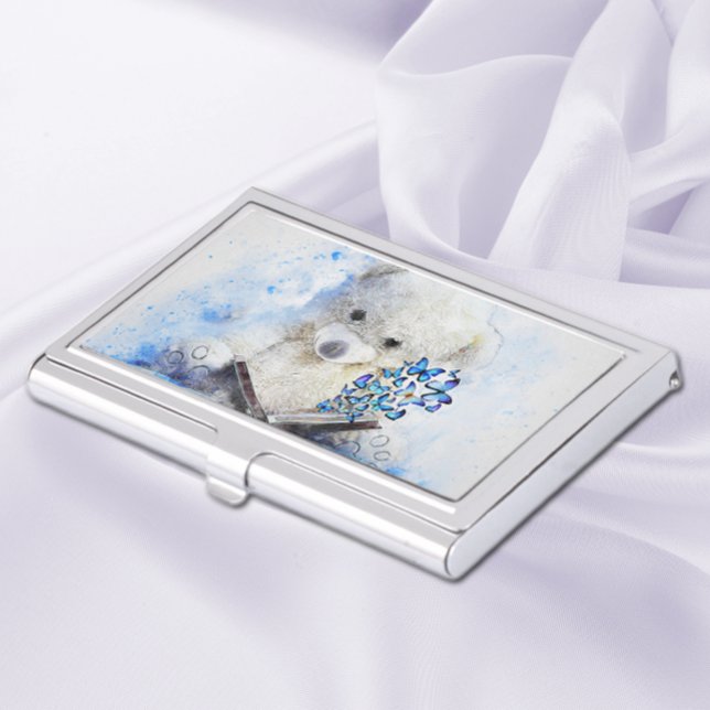 Reading Teddy Bear Business Card Case (Creator Uploaded)