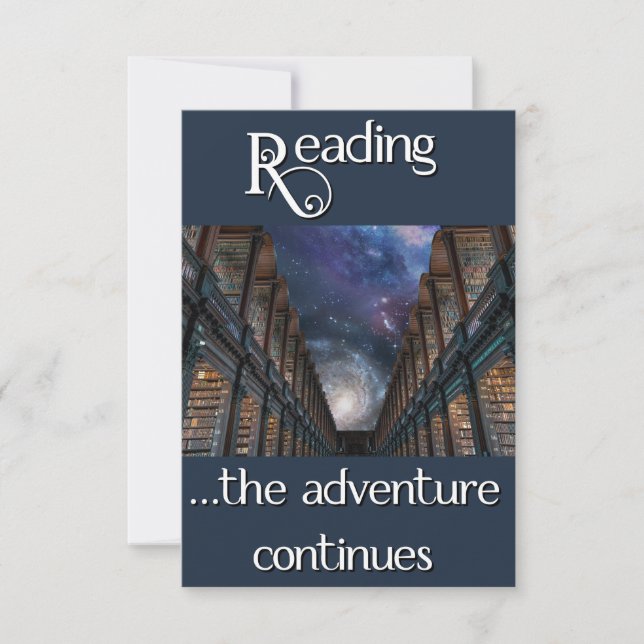Reading, the adventure continues (Front)