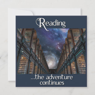 Reading, the adventure continues card