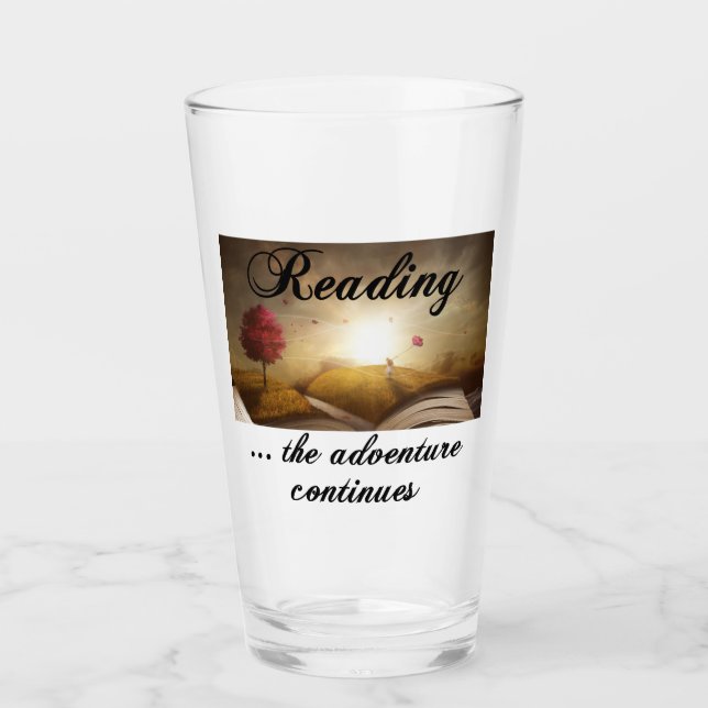 Reading, the adventure continues glass (Front)