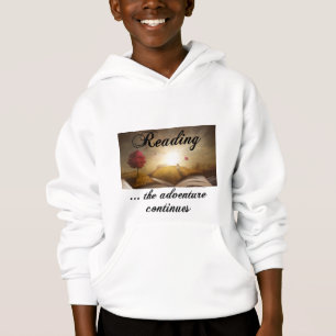 Reading, the adventure continues hoodie