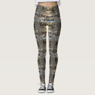 Reading, the adventure continues leggings