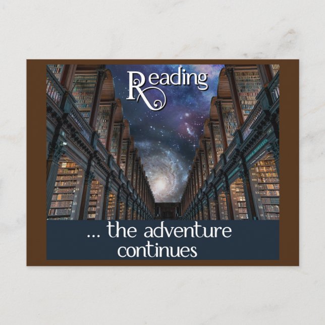 Reading … the adventure continues postcard (Front)
