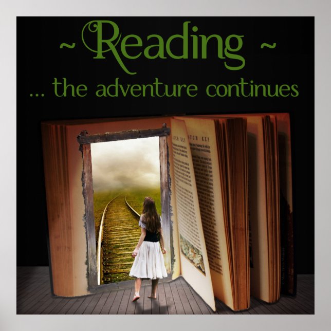Reading, the adventure continues poster (Front)
