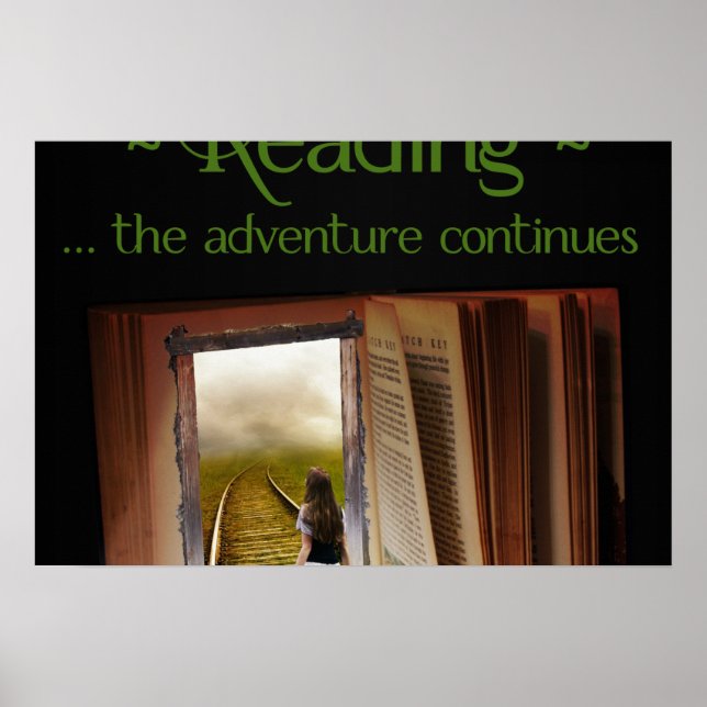 Reading, the adventure continues poster (Front)