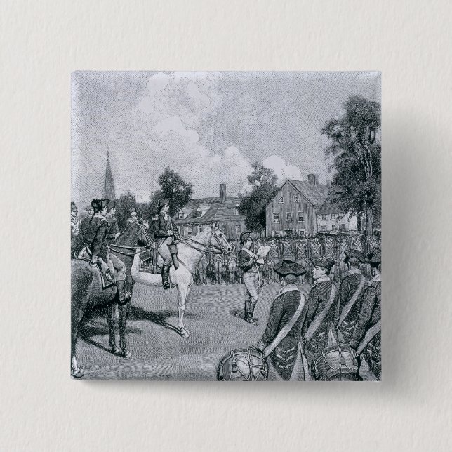 Reading the Declaration before Washington's Button (Front)