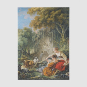 Reading the Letter by Francis Boucher Tissue Paper