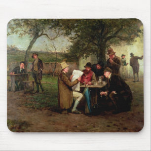 Reading the News Mouse Pad