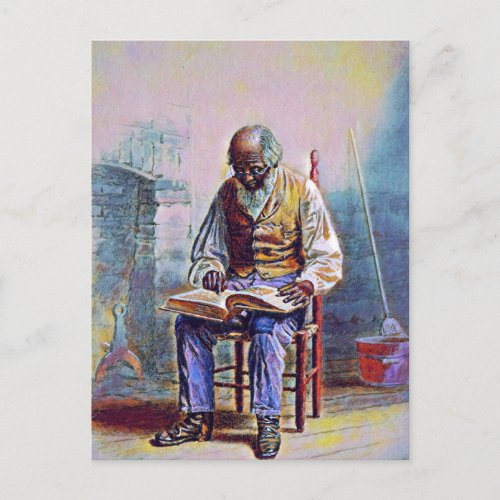 READING THE SCRIPTURES BY  THOMAS WATERMAN WOOD POSTCARD