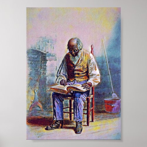 READING THE SCRIPTURES BY THOMAS WATERMAN WOOD POSTER