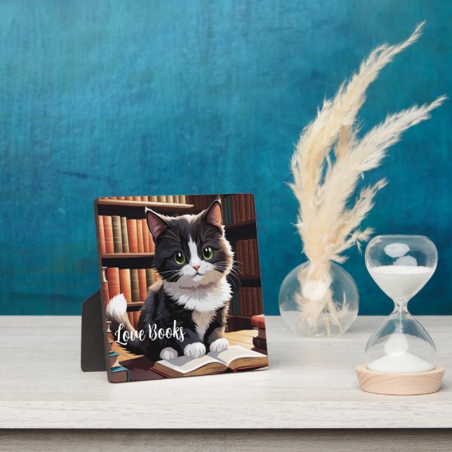 Reading Time Cat  Plaque (Insitu)