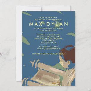 READING TORAH Bar Mitzvah Invitation2 Invitation