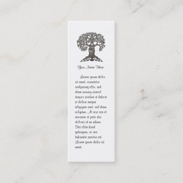 Reading Tree Mini Bookmark to Customize Business Card (Front)