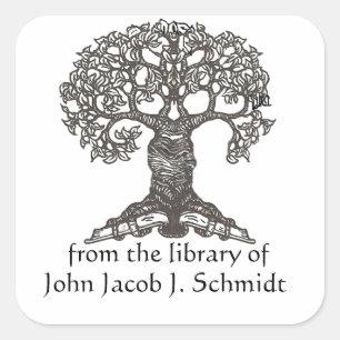 Reading Tree Square Bookplate
