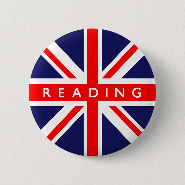 Reading UK Flag Pinback Button (Front)