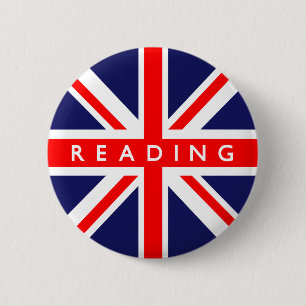 Reading UK Flag Pinback Button