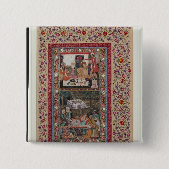 Reading Verse and a Banquet Pinback Button (Front)