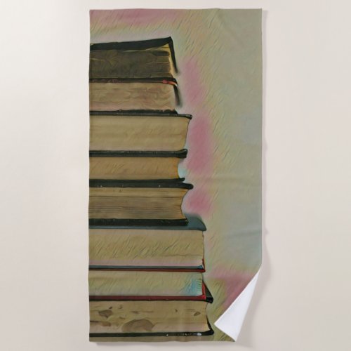 Reading wall decals beach towel