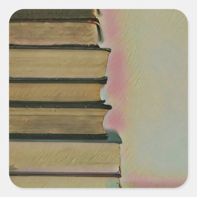Reading wall decals square sticker (Front)