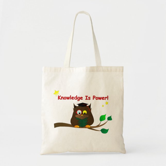Reading Wise Owl Tote Bag (Front)