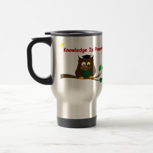 Reading Wise Owl Travel Mug