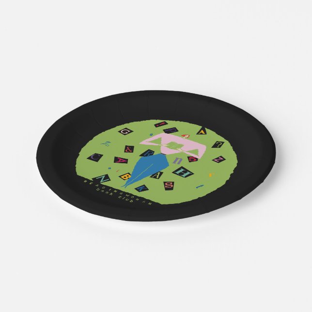 Reading Woman book club Paper Plates (Angled)