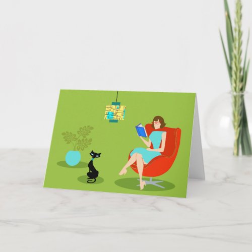 Reading Woman Greeting Card