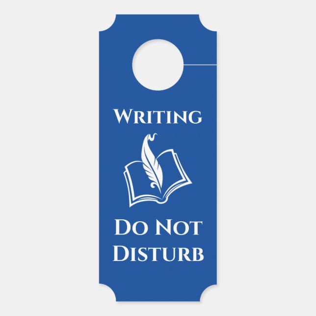 Reading / Writing Do Not Disturb Door Hanger (Back)
