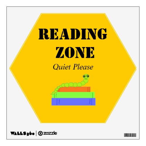 Reading Zone _ Bookworm Wall Decal