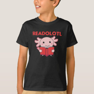 Readolotl An Axolotl That Reads Many Books T-Shirt
