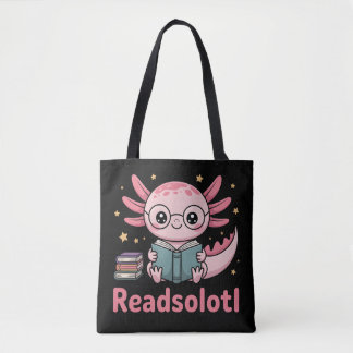 Readsolotl – Cute Axolotl Book Lover  Tote Bag
