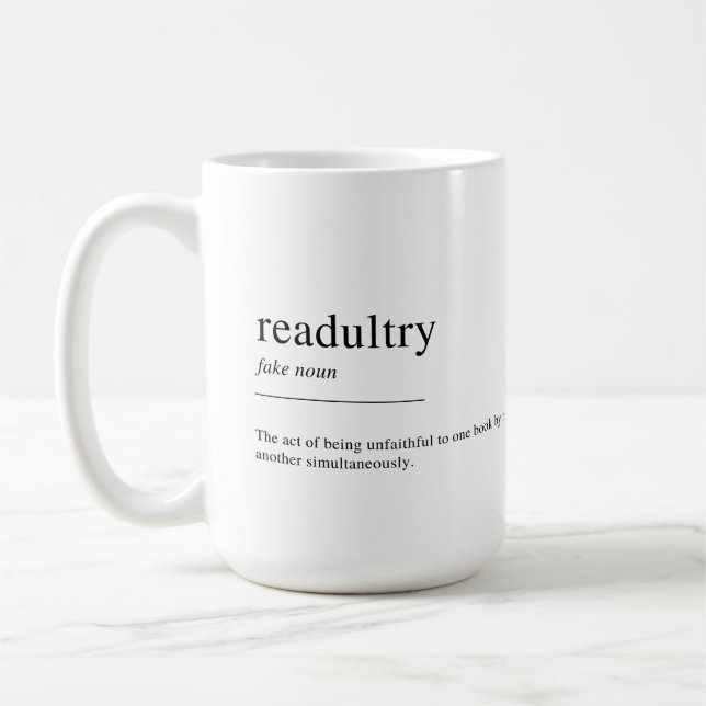 Readultry definition, book lovers  coffee mug (Left)