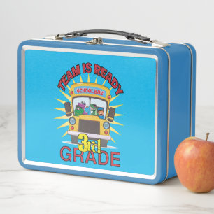 Ready Back To School 3Rd Grade Personalized Name Metal Lunch Box