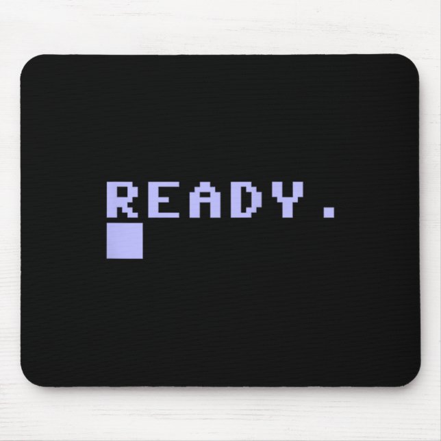 Ready C64 Home Computer 80's Retro Gamer Coder Mem Mouse Pad (Front)
