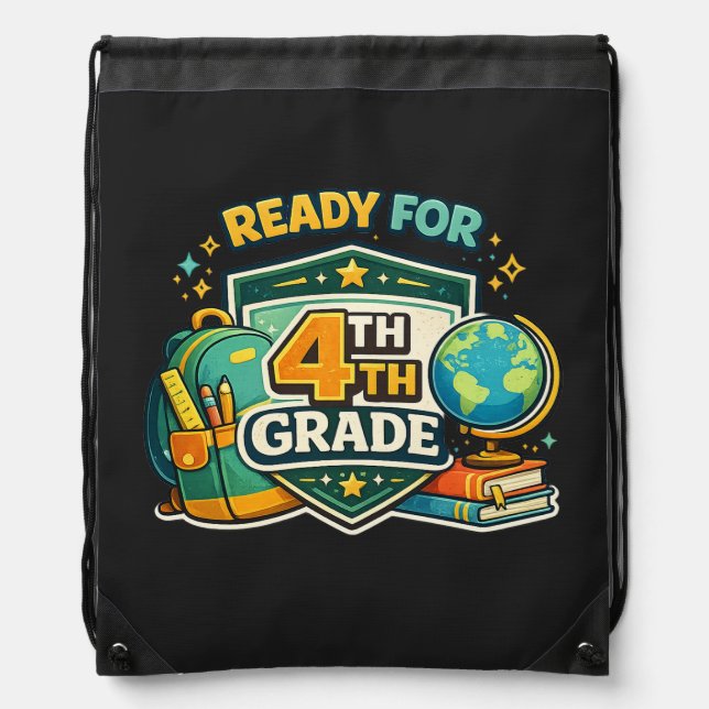 Ready for 4th Grade Modern Backpack Back to school (Front)
