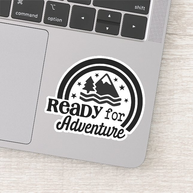 Ready for Adventure Outdoors  Die Cut Sticker (Detail)