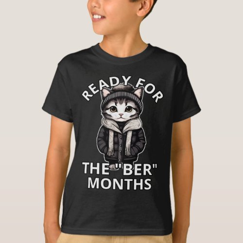 Ready For Ber Months Fall Leaves Autumn Winter Kit T_Shirt