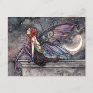 Ready for Flight Mystical Celestial Fairy Art Postcard