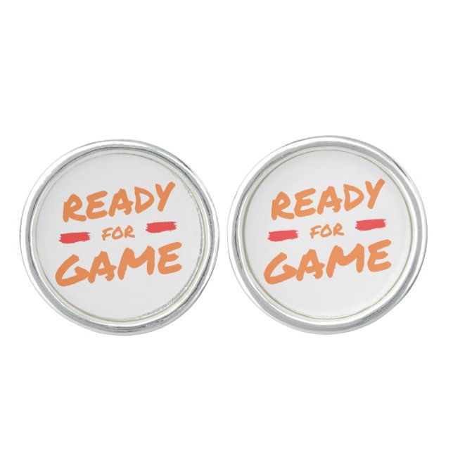 ready for game cufflinks (Front)