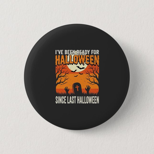 Ready For Halloween Graveyard Design_1 Button (Front)